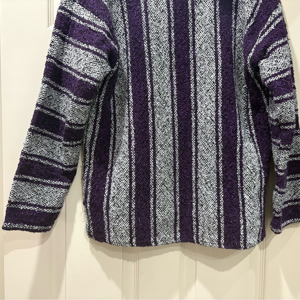 Drug Rug Baja Joe Jack Mexican Purple and White Women's Large - Picture 3 of 11